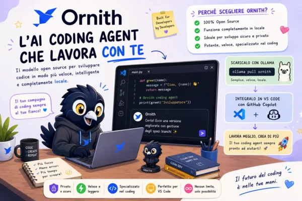 Ornith 1 e Ornith 1.5: l’AI locale che vuole diventare il tuo coding agent 🐦💻